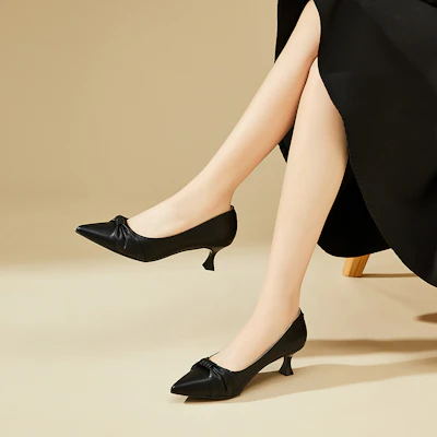 (W) Exull Q Sepatu Hak Tinggi Runcing 4cm 'Cone Heel' Fashionable 73170070 4