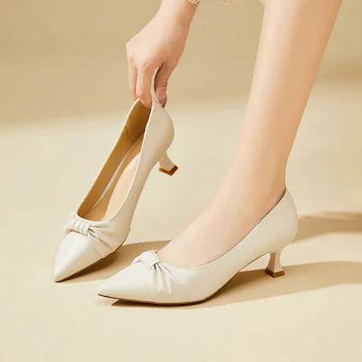 (W) Exull Q Sepatu Hak Tinggi Runcing 4cm 'Cone Heel' Fashionable 73170070 9