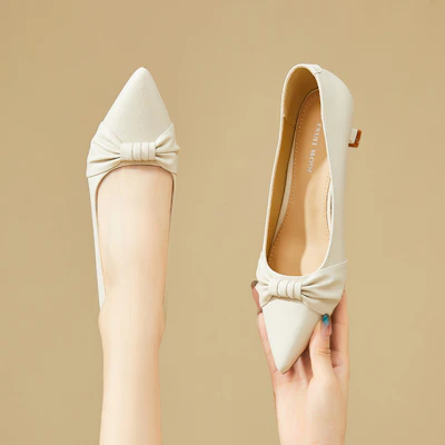 (W) Exull Q Sepatu Hak Tinggi Runcing 4cm 'Cone Heel' Fashionable 73170070 10