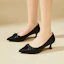 Cheap (W) Exull Q Sepatu Hak Tinggi Runcing 4cm 'Cone Heel' Fashionable 73170070