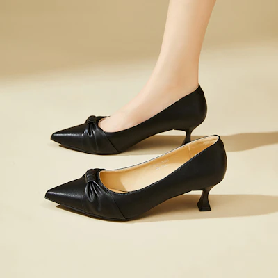 (W) Exull Q Sepatu Hak Tinggi Runcing 4cm 'Cone Heel' Fashionable 73170070 1