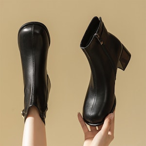 (W) Exull Q PU Hak Chunky 5.5cm 'Boot Ankle Nyaman Hitam' 12186270 Order (W) Exull Q PU Hak Chunky 5.5cm 'Boot Ankle Nyaman Hitam' 12186270