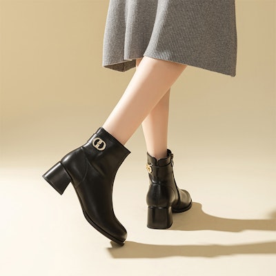 (Women) Exull Q PU 5.5cm 'Black Chunky Heel Comfort Ankle Boot' 12186270 Sizing (Women) Exull Q PU 5.5cm 'Black Chunky Heel Comfort Ankle Boot' 12186270