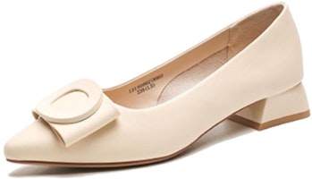 (W) Exull Q PU 'Mulas de Tacón Ancho y Punta Fina Beige' 1315000271 Order (W) Exull Q PU 'Mulas de Tacón Ancho y Punta Fina Beige' 1315000271