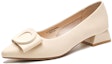 Order (W) Exull Q PU 'Beige Kasut Tumit Blok Hujung Runcing' 1315000271
