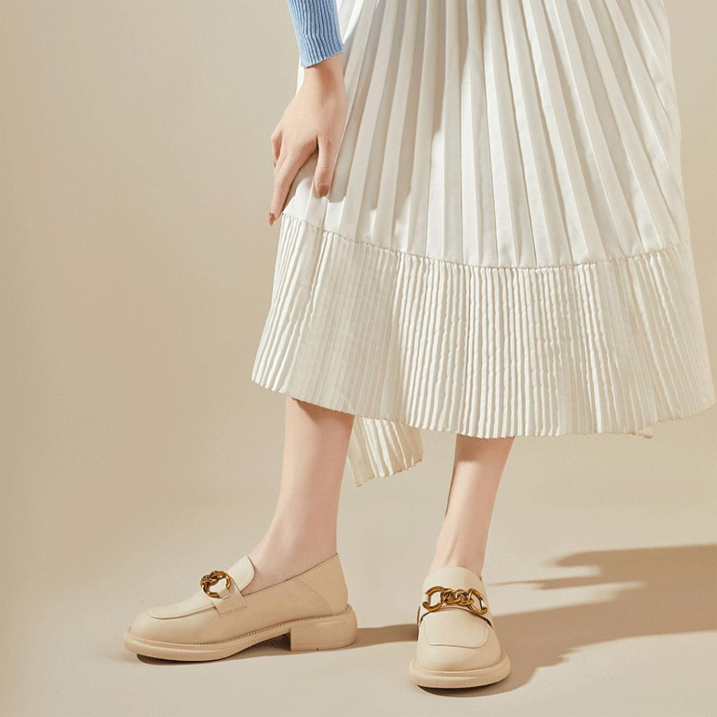 Lookbook (Women) Exull Q PU 'Beige with Metal Buckle' 8215104071