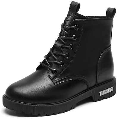 (Women) Exull Q PU 'Black Comfort Thick Sole Retro Short Boots' 1218608260 Buy (Women) Exull Q PU 'Black Comfort Thick Sole Retro Short Boots' 1218608260
