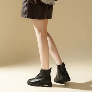 (W) Exull Q PU 'Sepatu Boots Pendek Tebal Retro Kenyamanan Hitam Sole Tebal' 1218608260 Cheap (W) Exull Q PU 'Sepatu Boots Pendek Tebal Retro Kenyamanan Hitam Sole Tebal' 1218608260