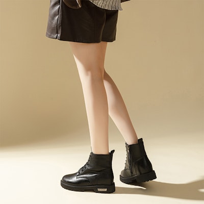 (W) Exull Q PU 'Botas Retro Cortas Negras de Suela Gruesa y Cómoda' 1218608260 Cheap (W) Exull Q PU 'Botas Retro Cortas Negras de Suela Gruesa y Cómoda' 1218608260