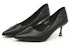 (W) Exull Q PU 'Tumit Anak Kucing Hitam Elegan' 1215003460