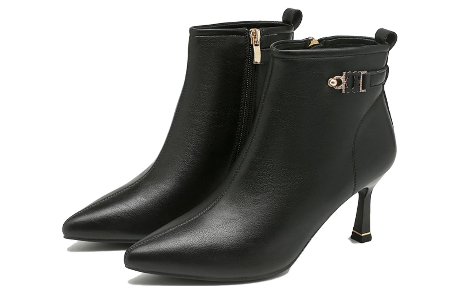 (W) Exull Q PU 'Fashion Temperament Short Boots Black' 圖 3