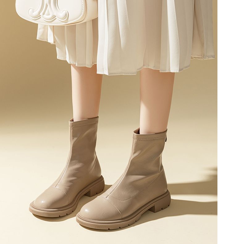 Shop (W) Sepatu Bot Chelsea Exull Q PU 'Fashion Serbaguna Aprikot' 1218609081