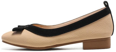 (Women) Exull Q PU 'French Square Toe Chunky Heel Mule Pink Apricot' 1315007086 (Women) Exull Q PU 'French Square Toe Chunky Heel Mule Pink Apricot' 1315007086