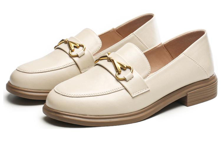 Lookbook (W) Exull Q PU "象牙英式厚底高跟乐福鞋" 1315102371