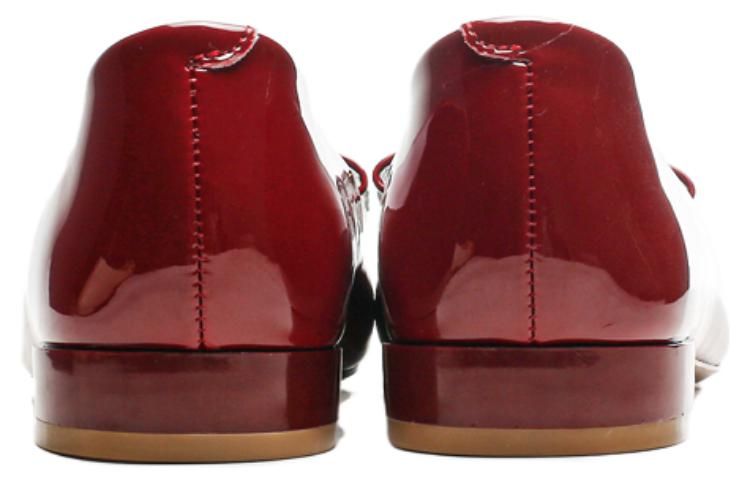 Details for (W) Exull Q PU 'Zapatos Planos Casuales Punta Cuadrada Roja' 1315007410