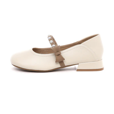 (W) EXULL Q PU 'Round Toe Mary Jane Retro Casual'