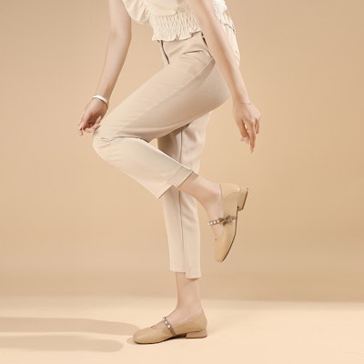 EXULL 依思Q PU 圓頭套腳瑪麗珍復古 休閒單鞋 女款 4