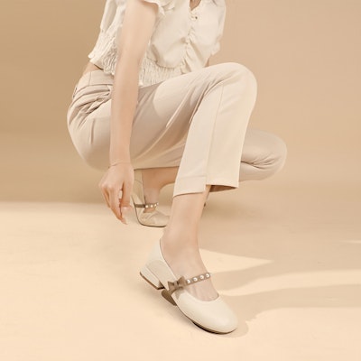 EXULL 依思Q PU 圓頭套腳瑪麗珍復古 休閒單鞋 女款 Sizing EXULL 依思Q PU 圓頭套腳瑪麗珍復古 休閒單鞋 女款