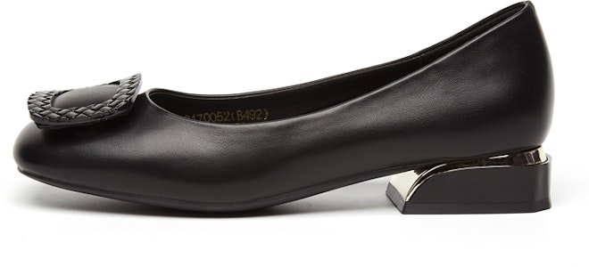 EXULL 依思Q PU 方頭紋理扣飾平底 休閒單鞋 2.8cm 女款 Buy EXULL 依思Q PU 方頭紋理扣飾平底 休閒單鞋 2.8cm 女款