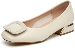 (W) 艾斯欧 Q PU纹扣平底休闲鞋 73170052 6