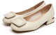 (Women) Exull Q PU 'Textured Buckle Flat Casual' 73170052