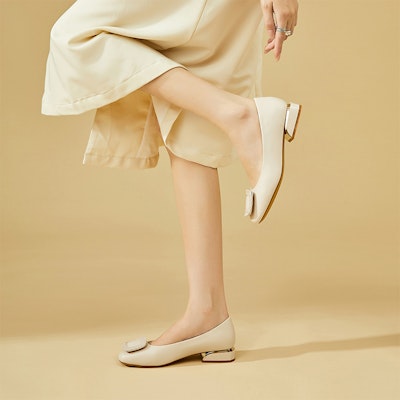 (Women) Exull Q PU 'Textured Buckle Flat Casual' 73170052 9