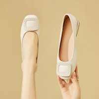 (W) 艾斯欧 Q PU纹扣平底休闲鞋 73170052 14