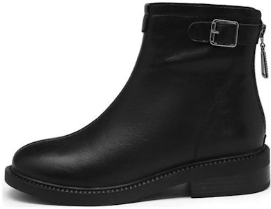 EXULL 依思Q PU 加絨加厚舒適粗跟 短靴 5cm 女款 黑色 Buy EXULL 依思Q PU 加絨加厚舒適粗跟 短靴 5cm 女款 黑色