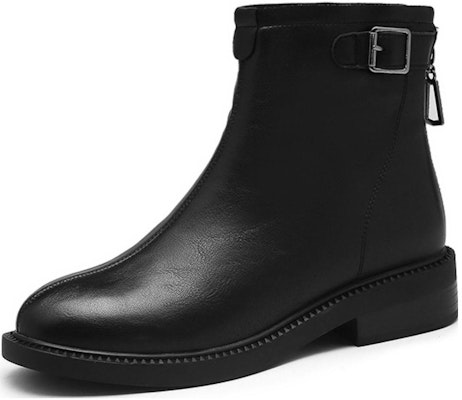 (Women) Exull Q PU 'Thick Comfortable Chunky Heel Ankle Boot Black' 1218647960 Order (Women) Exull Q PU 'Thick Comfortable Chunky Heel Ankle Boot Black' 1218647960
