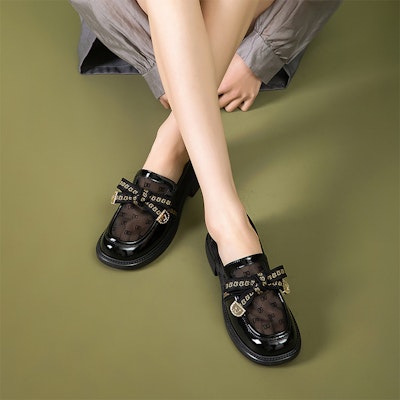 (Women) Exull Q PU Casual Shoes 'British Retro Versatile Black' 7316960160 Purchase (Women) Exull Q PU Casual Shoes 'British Retro Versatile Black' 7316960160