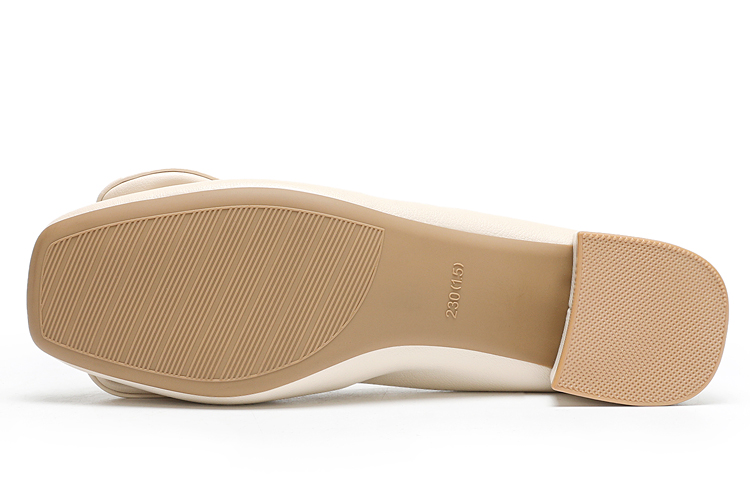 Shop (W) （女性用）エクサルQ通勤カジュアルパンプス「ベージュブロックヒール」 1217006671