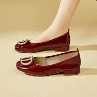 Cheap (W) Exull Q PU Tacón Bajo 'Zapatos Planos Casuales Ligeros para el Trabajo' 73170008