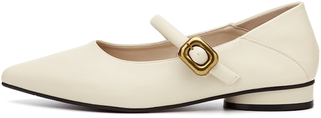 (W) EXULL Q PU Flats Hujung Runcing Dengan Gesper 'Kasual' 7317003760 3