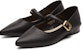 (W) EXULL Q PU Flats Hujung Runcing Dengan Gesper 'Kasual' 7317003760