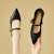 (W) EXULL Q PU Flats Hujung Runcing Dengan Gesper 'Kasual' 7317003760