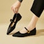 Cheap (W) EXULL Q PU Flats Hujung Runcing Dengan Gesper 'Kasual' 7317003760