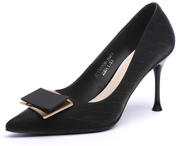 (W) (女性用) EXULL Q PU ポインテッドトゥ スリッポン スティレットヒール 'ブラック' 12I5000660 12I5000660 Buy (W) (女性用) EXULL Q PU ポインテッドトゥ スリッポン スティレットヒール 'ブラック' 12I5000660 12I5000660