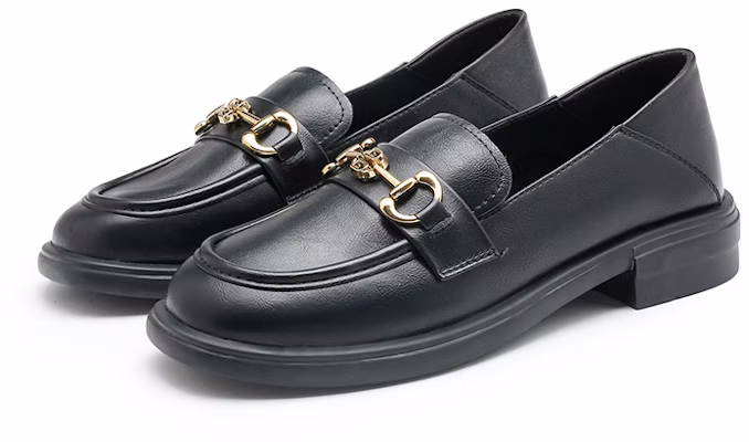 EXULL 依思Q PU 復古英倫 休閒單鞋 3.5cm 女款 黑色 Lookbook EXULL 依思Q PU 復古英倫 休閒單鞋 3.5cm 女款 黑色