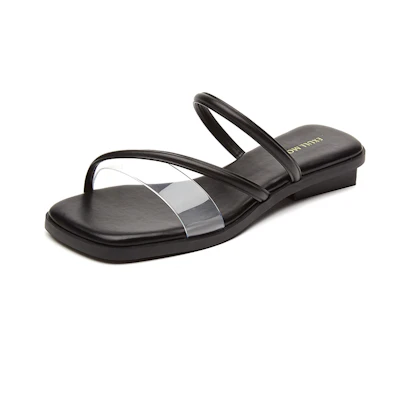 (W) EXULL Q PU Slides 'Fashion Transparent French'
