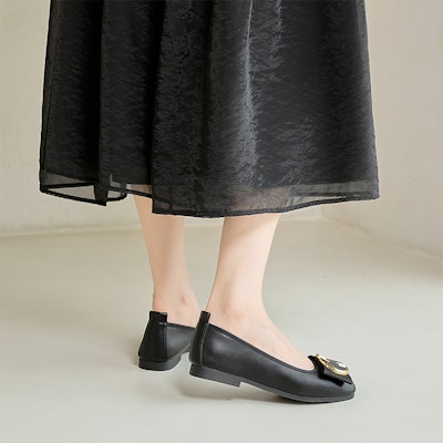 (W) Exull Q Slip-On Kulit Biri-Biri 'Kasut Rata Kasual' 12170048 12