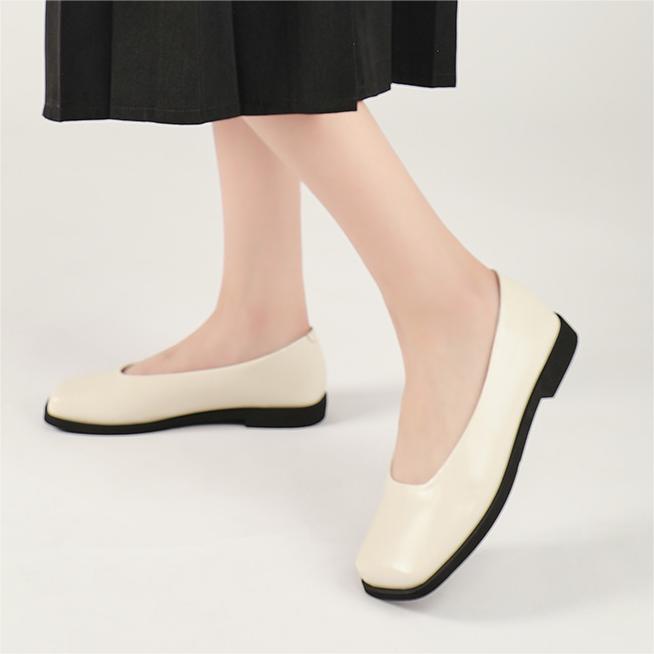 Order (W) Exull Q Punta Cuadrada Zapato Plano Casual 'Beige Confort' 8217000671