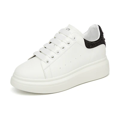 (W) Exull Q Synthetic Leather 'Breathable Casual Trendy Low-Top Sneaker'