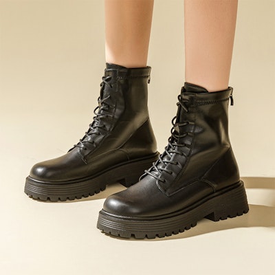 (W) Exull Q Kulit Sintetik 'Kasut Boot Gaya London Marten Hitam' 1218630260 Purchase (W) Exull Q Kulit Sintetik 'Kasut Boot Gaya London Marten Hitam' 1218630260