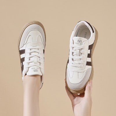 (W) Exull Q Kulit Sintetis 'Retro Sol Tebal Kasual Bawah Rendah' 7317403230 7