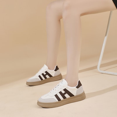 (W) Exull Q Kulit Sintetis 'Retro Sol Tebal Kasual Bawah Rendah' 7317403230 10