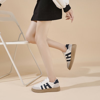 (W) Exull Q Kulit Sintetis 'Retro Sol Tebal Kasual Bawah Rendah' 7317403230 1