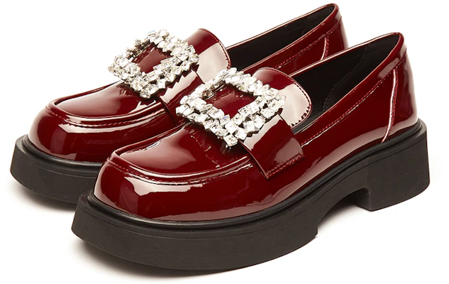 (W) Exull Q 人造革水钻法式厚底乐福鞋 7317102219 Shop (W) Exull Q 人造革水钻法式厚底乐福鞋 7317102219