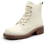 Order (W) Botas Martin Exull Q Cuero Sintético Beige Punta Redonda Suela Gruesa Británico. 1218606671