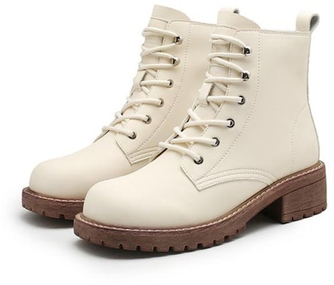 (W) Botas Martin Exull Q Cuero Sintético Beige Punta Redonda Suela Gruesa Británico. 1218606671 Lookbook (W) Botas Martin Exull Q Cuero Sintético Beige Punta Redonda Suela Gruesa Británico. 1218606671