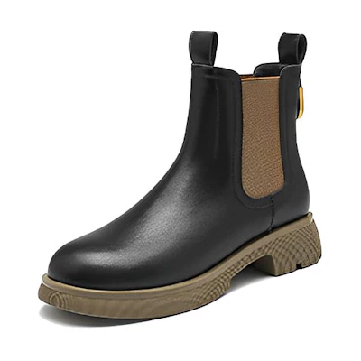 (W) Exull Q Synthetic Leather Chelsea Boot 'Black British Style'